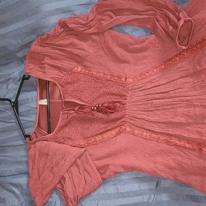 Vanity Boho Lace Long Sleeve Dress. midi . great detail.